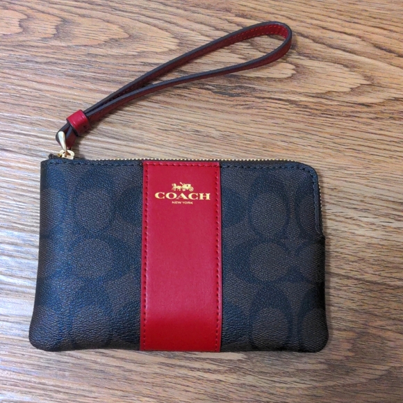Coach Handbags - Coach Small Wallet - Red and Brown Color - Brand New and never used